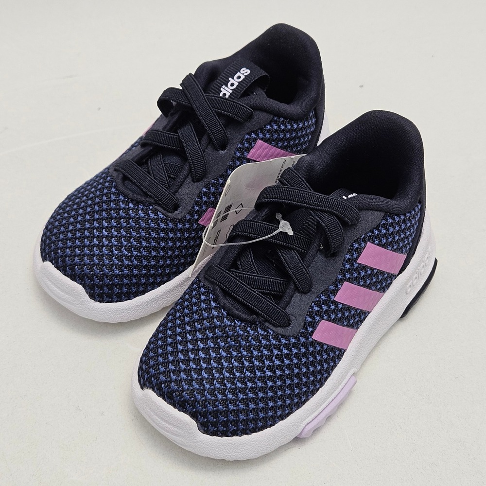 Adidas Racer TR 2.0 I Toddler Girls Navy Pink Running Shoes FX7286 Size 5K NEW